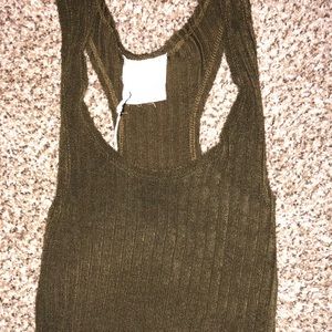 Green tanktop crop top from mixology